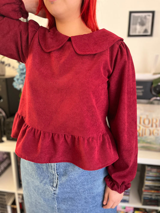 Blusa Nina cotele burdeo