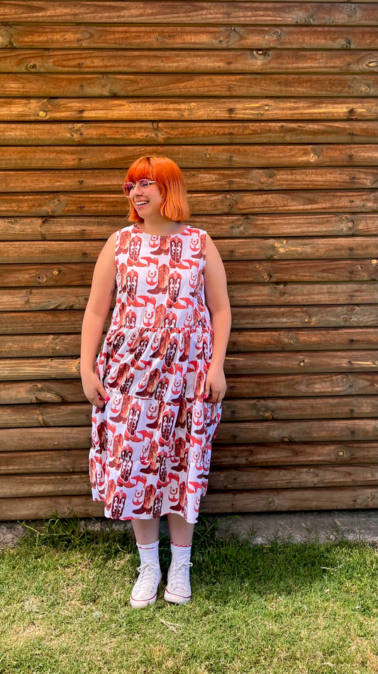 Vestido Marina cowgirl café