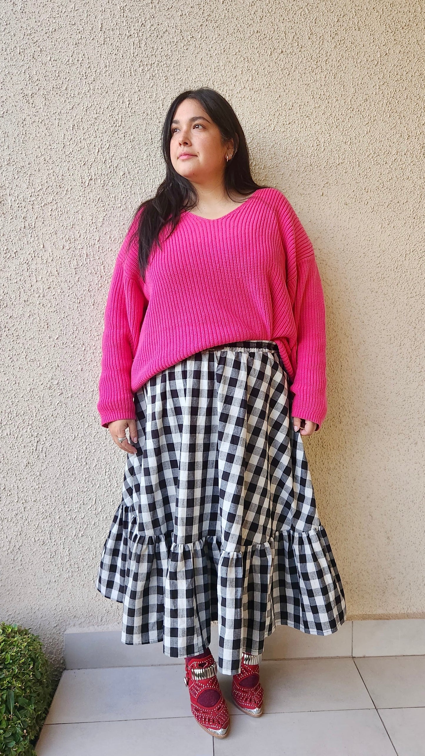 Falda Maya Midi minorca negro