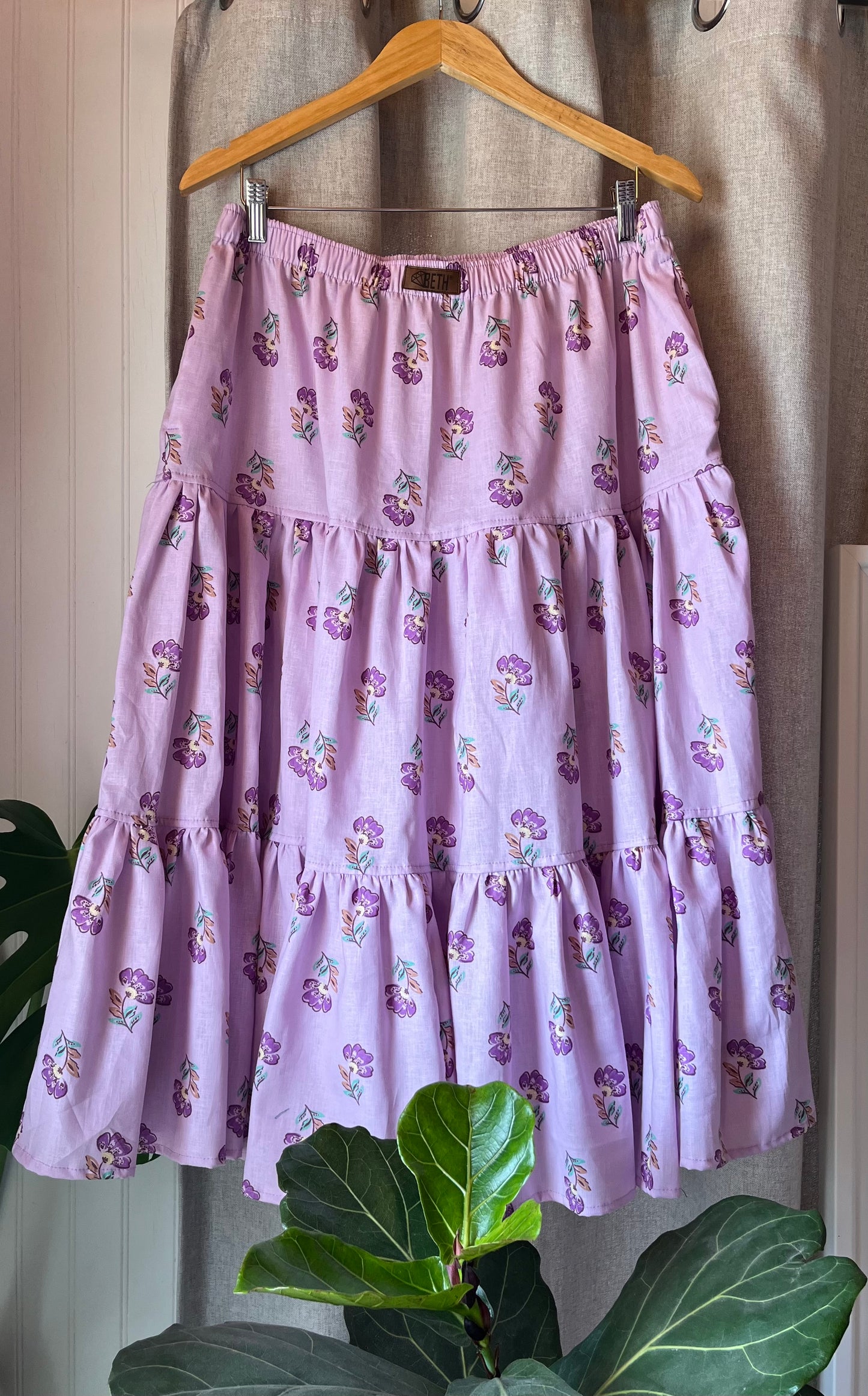 Falda Cassie lavanda flores