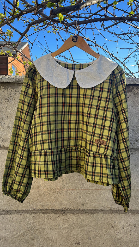 Blusa Nina tartan verde 🥑