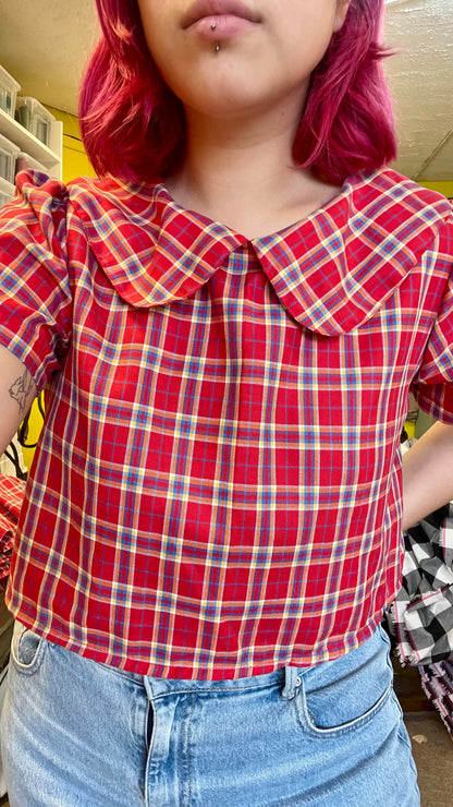 Blusa Bebé tartán rojo