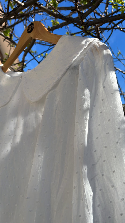Blusa Nina plumeti blanco