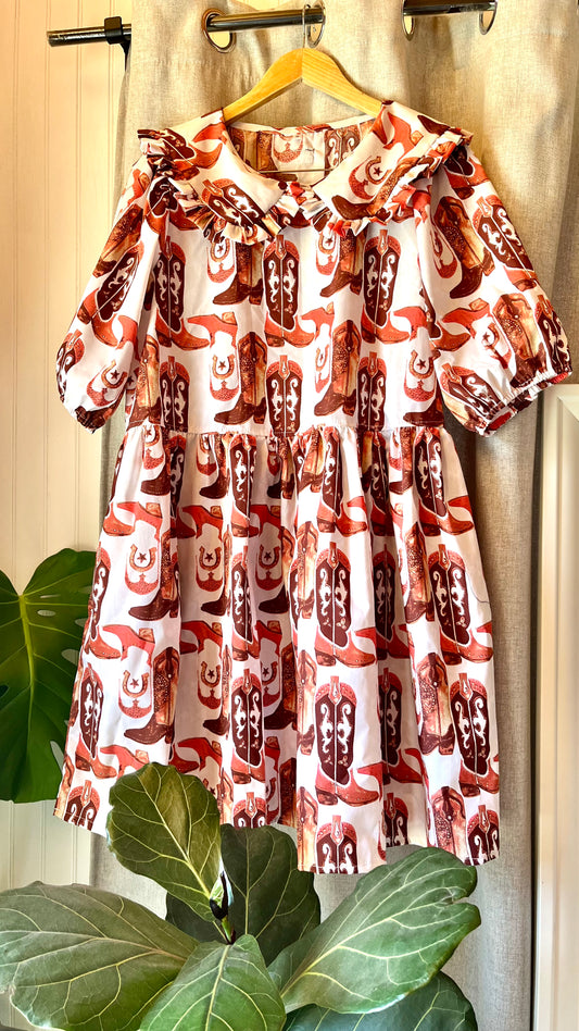 Vestido Tuttie cowgirl café