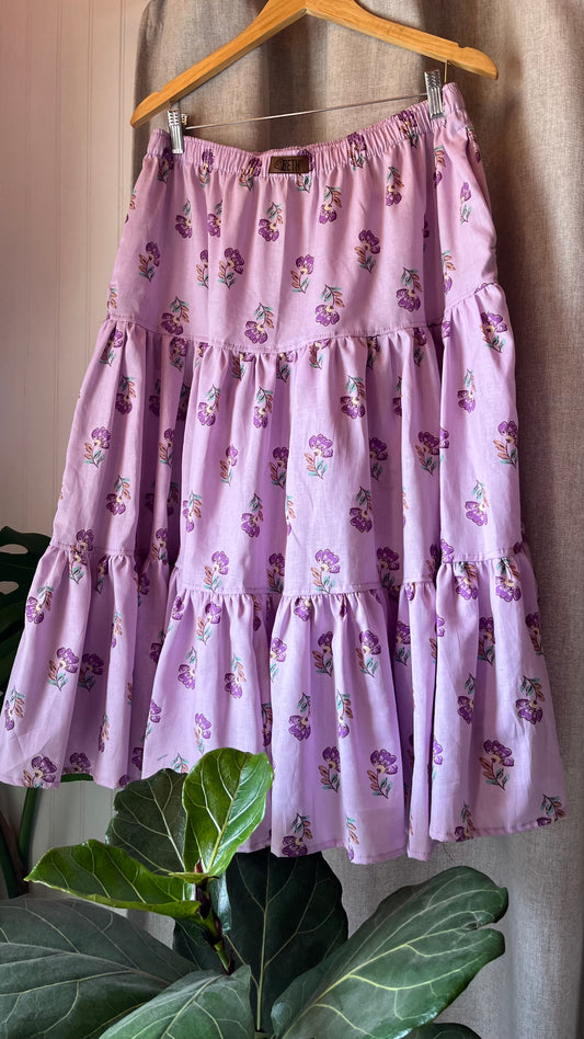 Falda Cassie lavanda flores