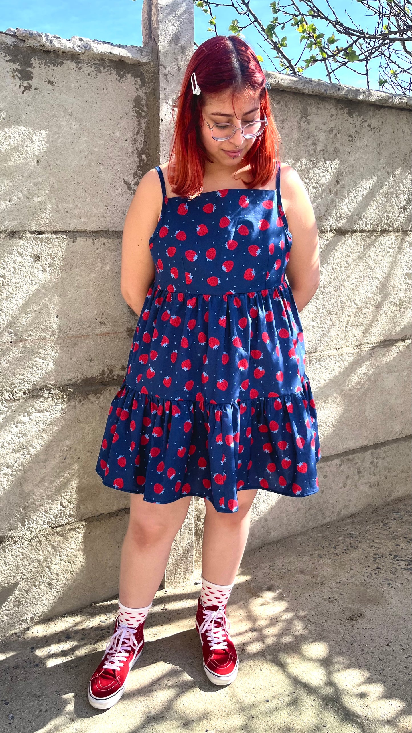 Vestido Rori azul frutillas [Edición Limitada]