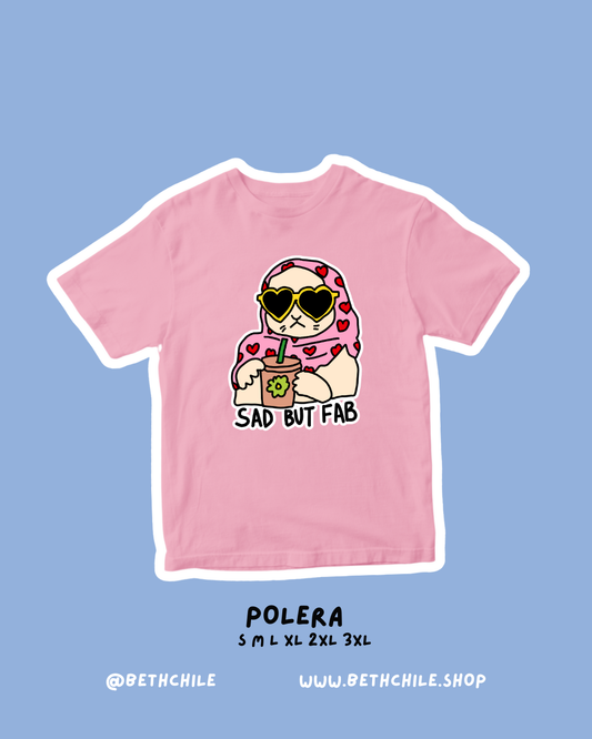Triste pero fabulosa 😎 polera rosa 🩷