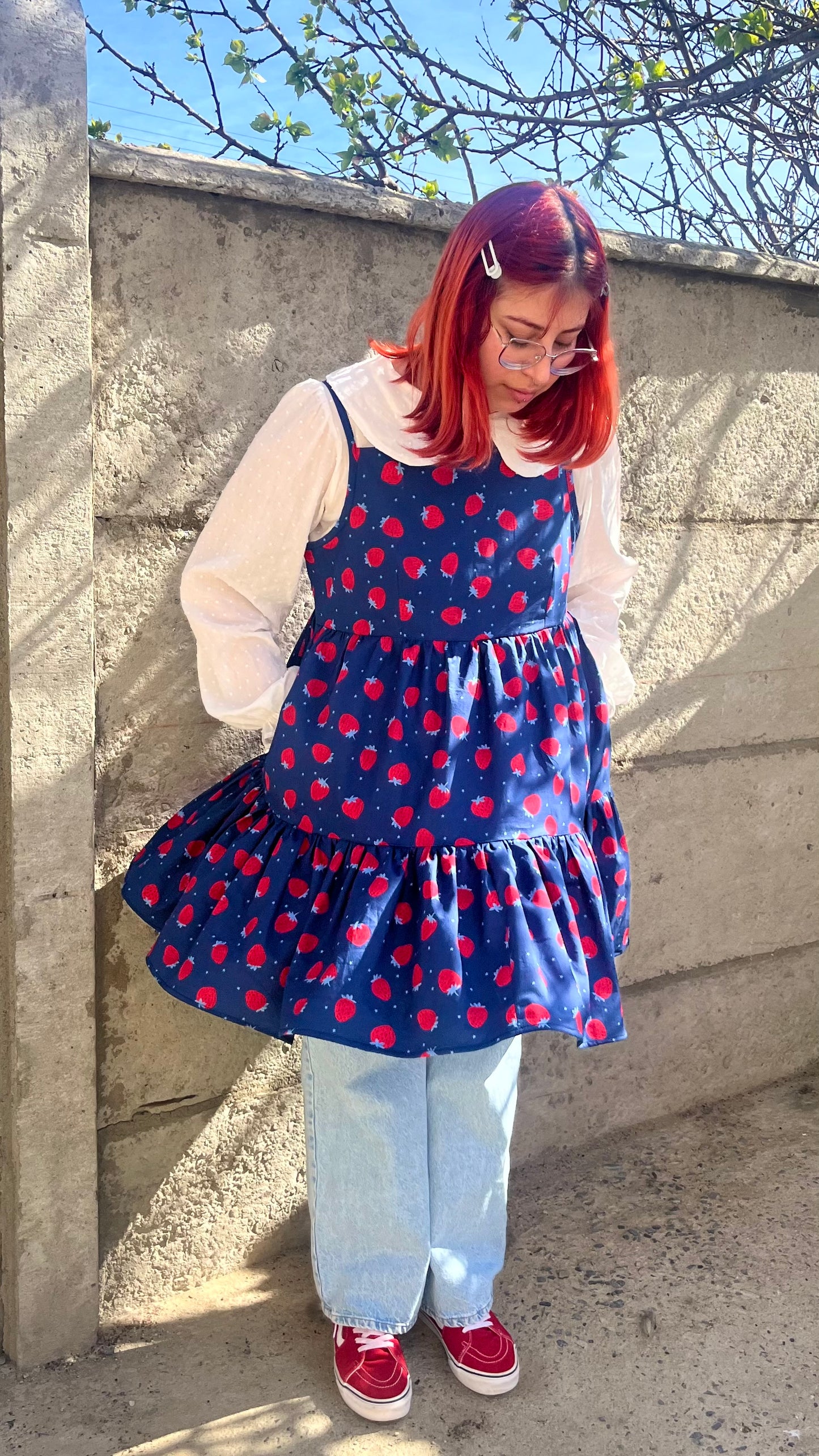 Vestido Rori azul frutillas [Edición Limitada]