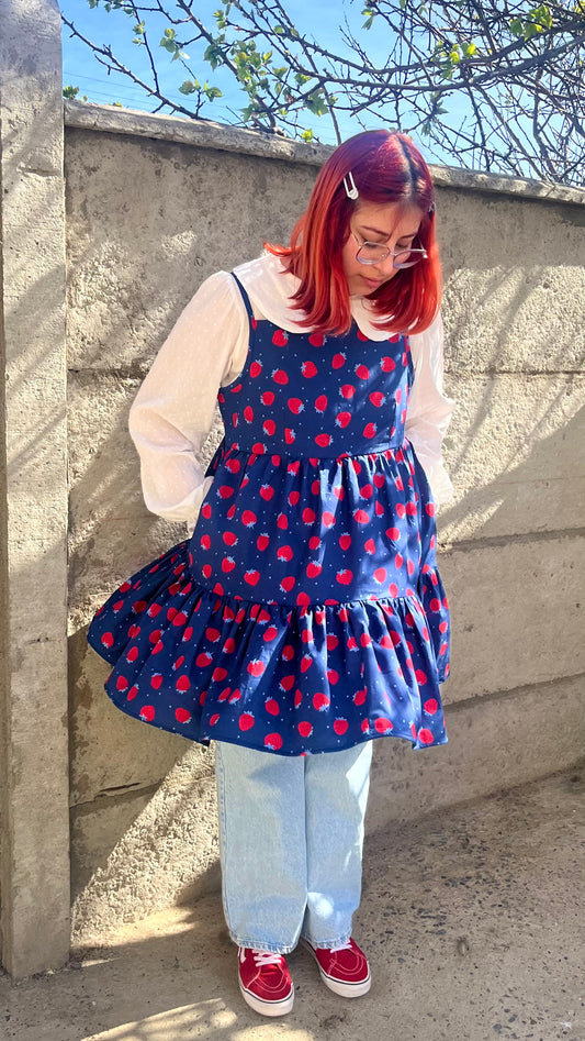 Vestido Rori azul frutillas [Edición Limitada]