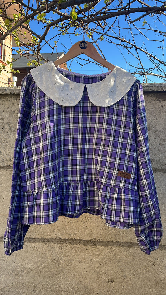 Blusa Nina tartan lila