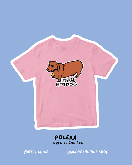 Literal hot dog 🐾🌭 polera rosa