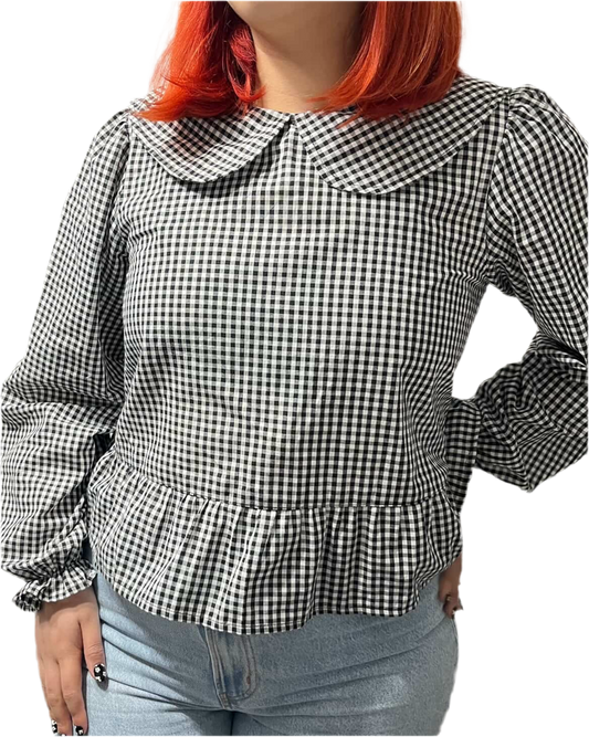 Blusa Nina Vichy negro