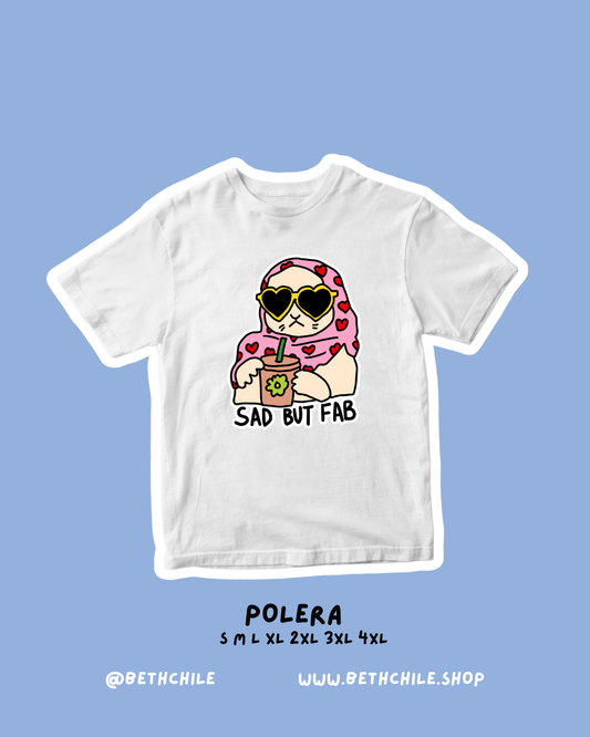 Triste pero fabulosa 😎 polera blanca