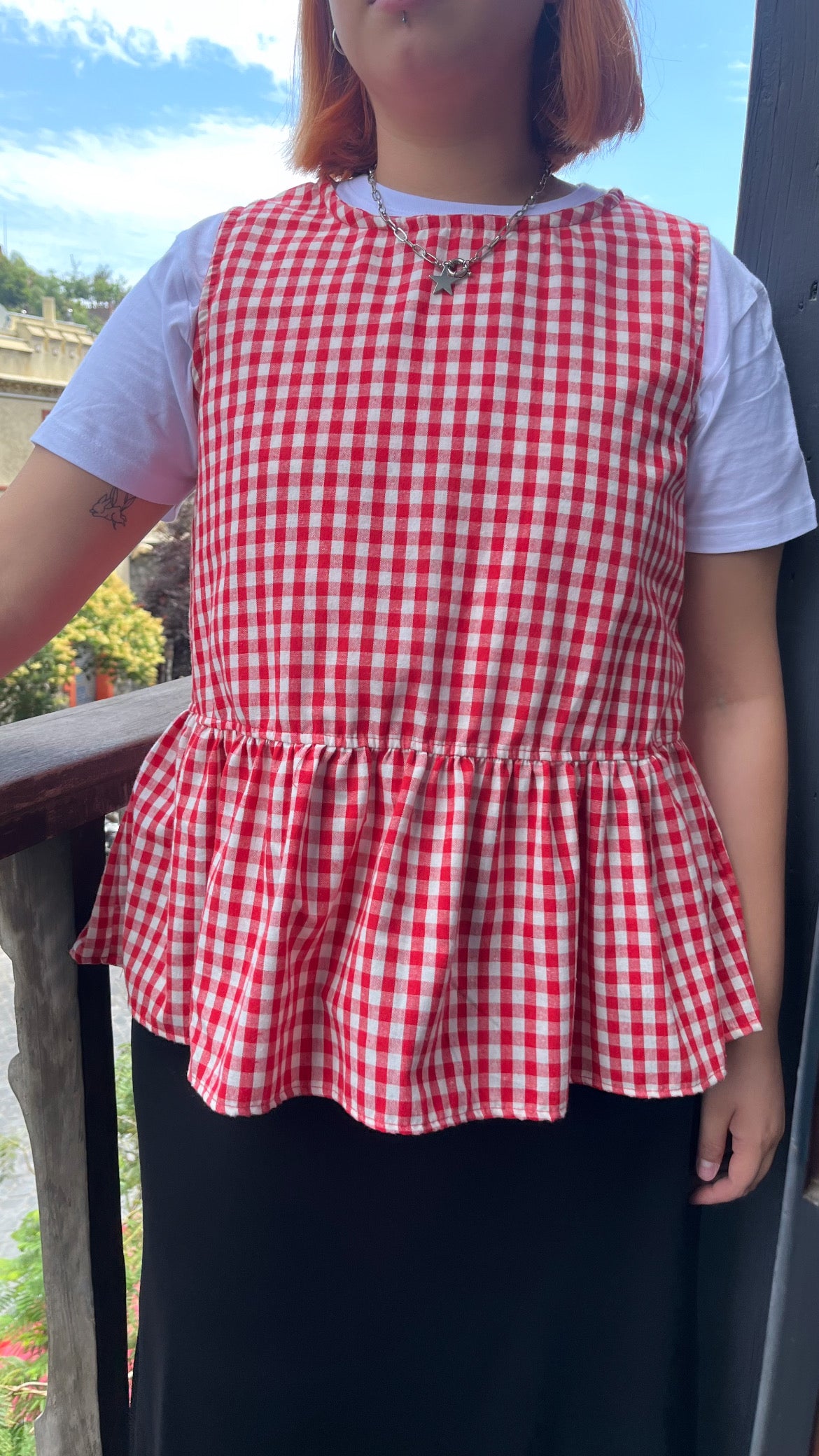 Blusa Milly Vichy rojo