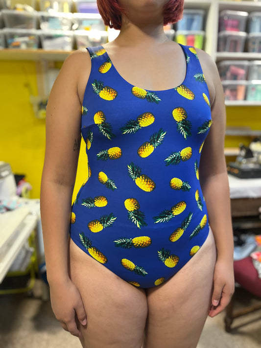 Bañador una pieza Francisca azul pilas reversible azul rey