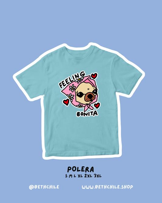 Feeling bonita 🎀✨polera celeste
