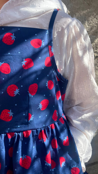 Vestido Rori azul frutillas [Edición Limitada]