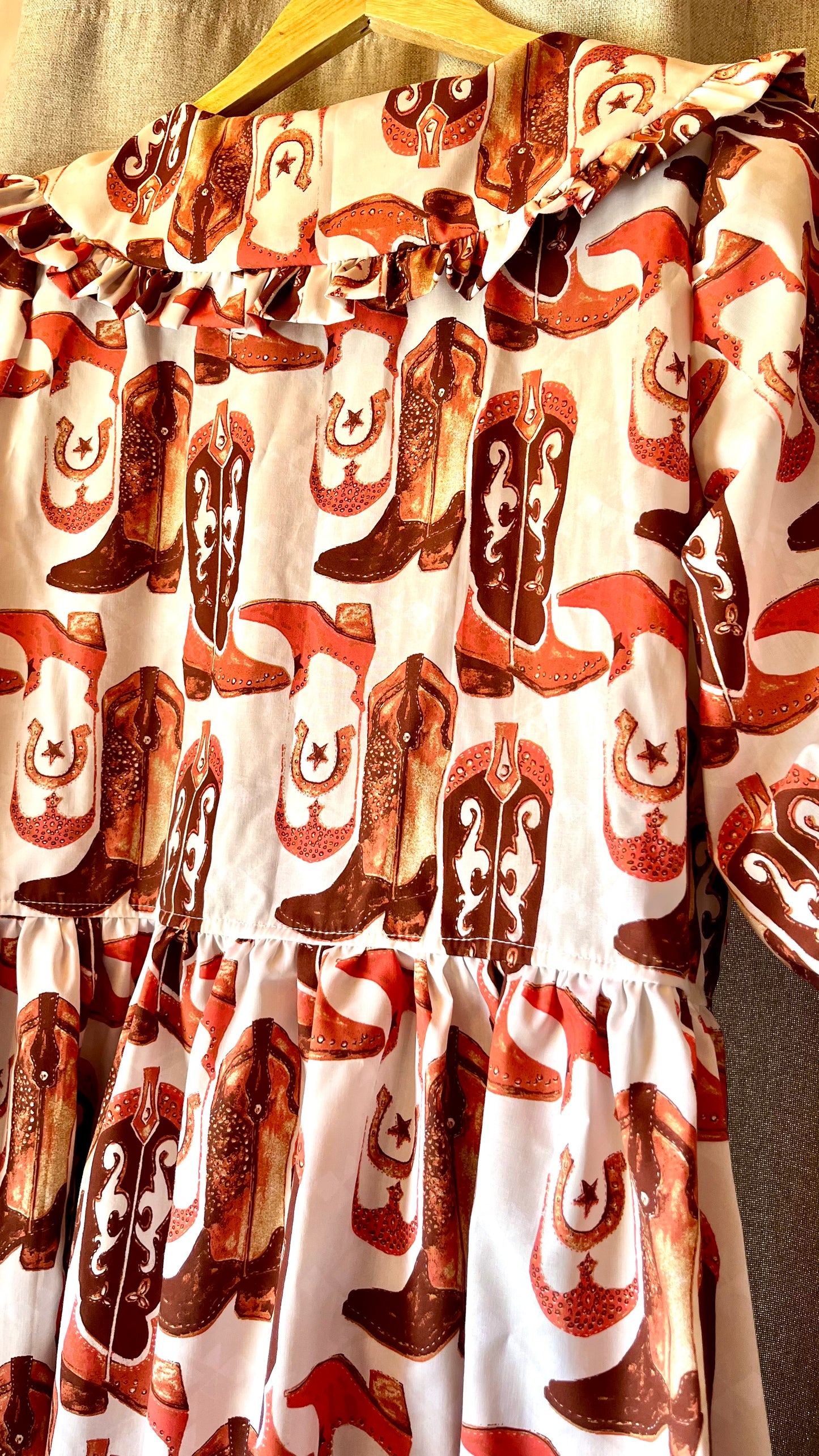 Vestido Tuttie cowgirl café