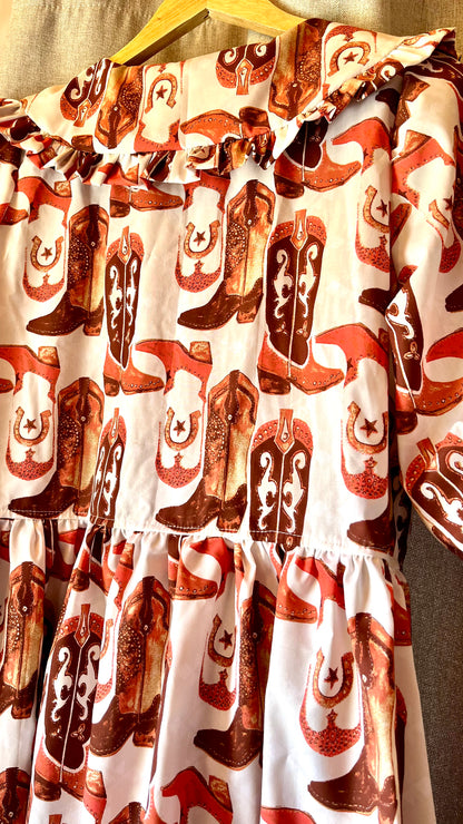 Vestido Tuttie cowgirl café