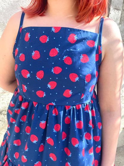 Vestido Rori azul frutillas [Edición Limitada]