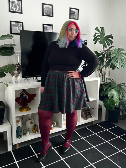 Mini falda Domi tartan verde rojo