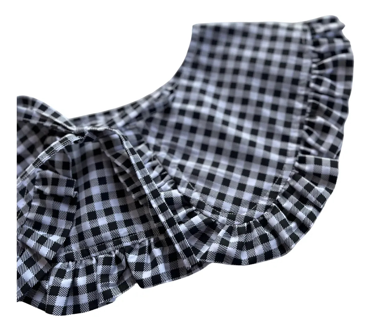 Cuellito desmontable adulto vichy negro