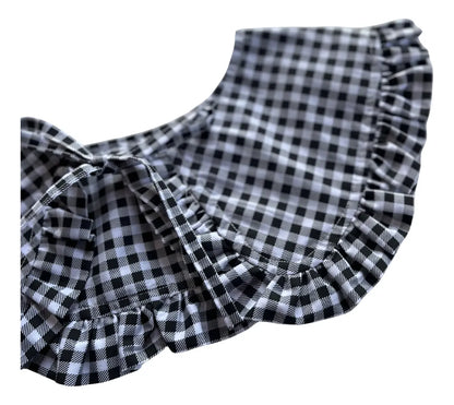 Cuellito desmontable adulto vichy negro