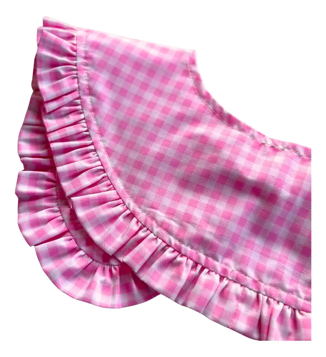 Cuellito desmontable adulto vichy rosado