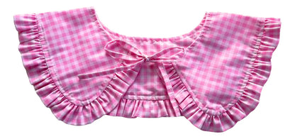 Cuellito desmontable adulto vichy rosado