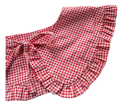 Cuellito desmontable adulto vichy rojo