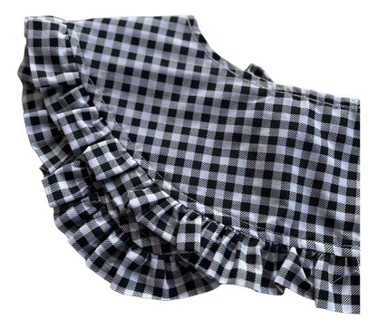 Cuellito desmontable adulto vichy negro