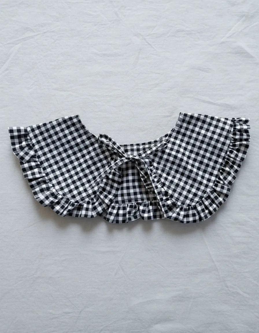 Cuellito desmontable adulto vichy negro