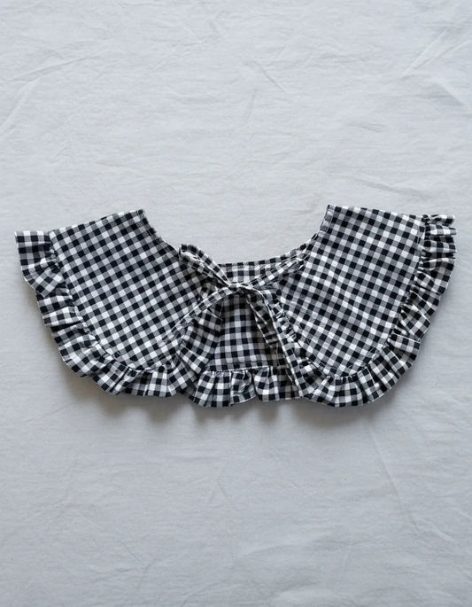 Cuellito desmontable adulto vichy negro