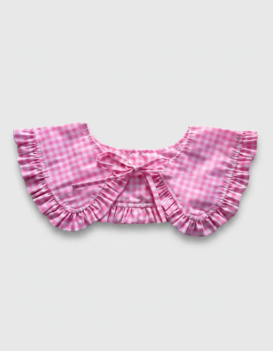 Cuellito desmontable adulto vichy rosado