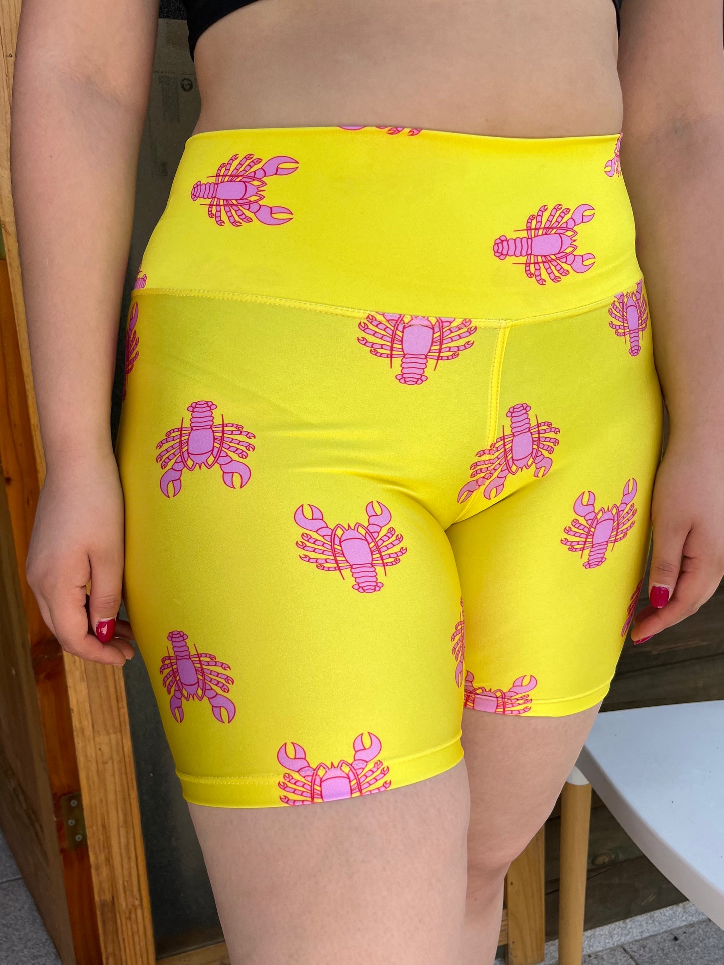 Calza biker amarillo langostas