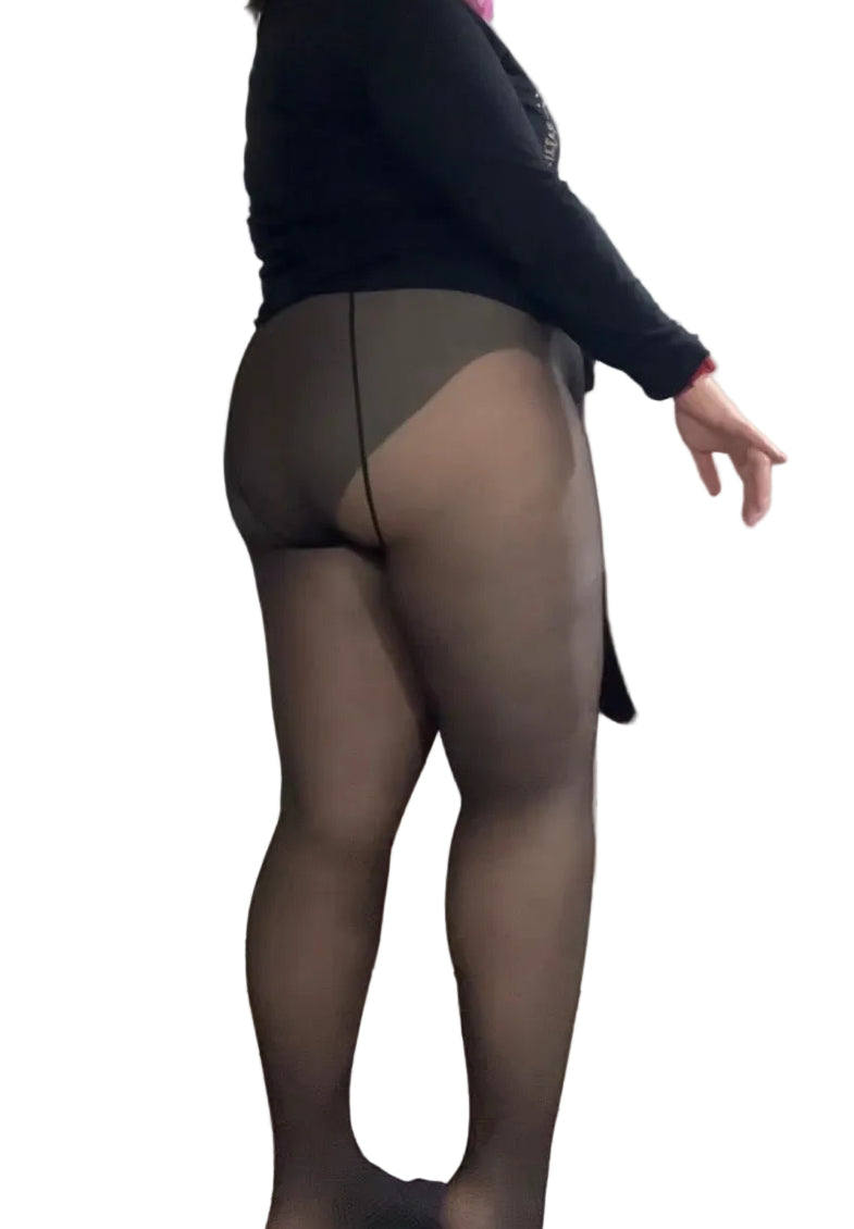 Panty efecto piel sin polar cintura invisible