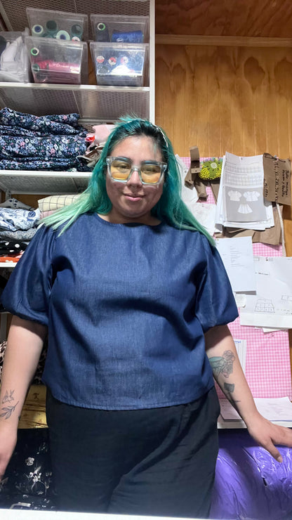 Blusa Boomie blue denim
