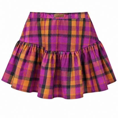Mini Falda Maya tartán magenta