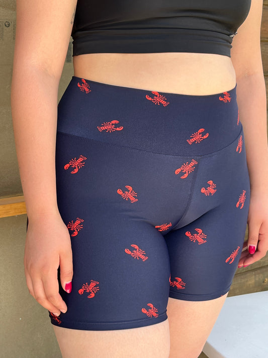 Calza biker azul langostas