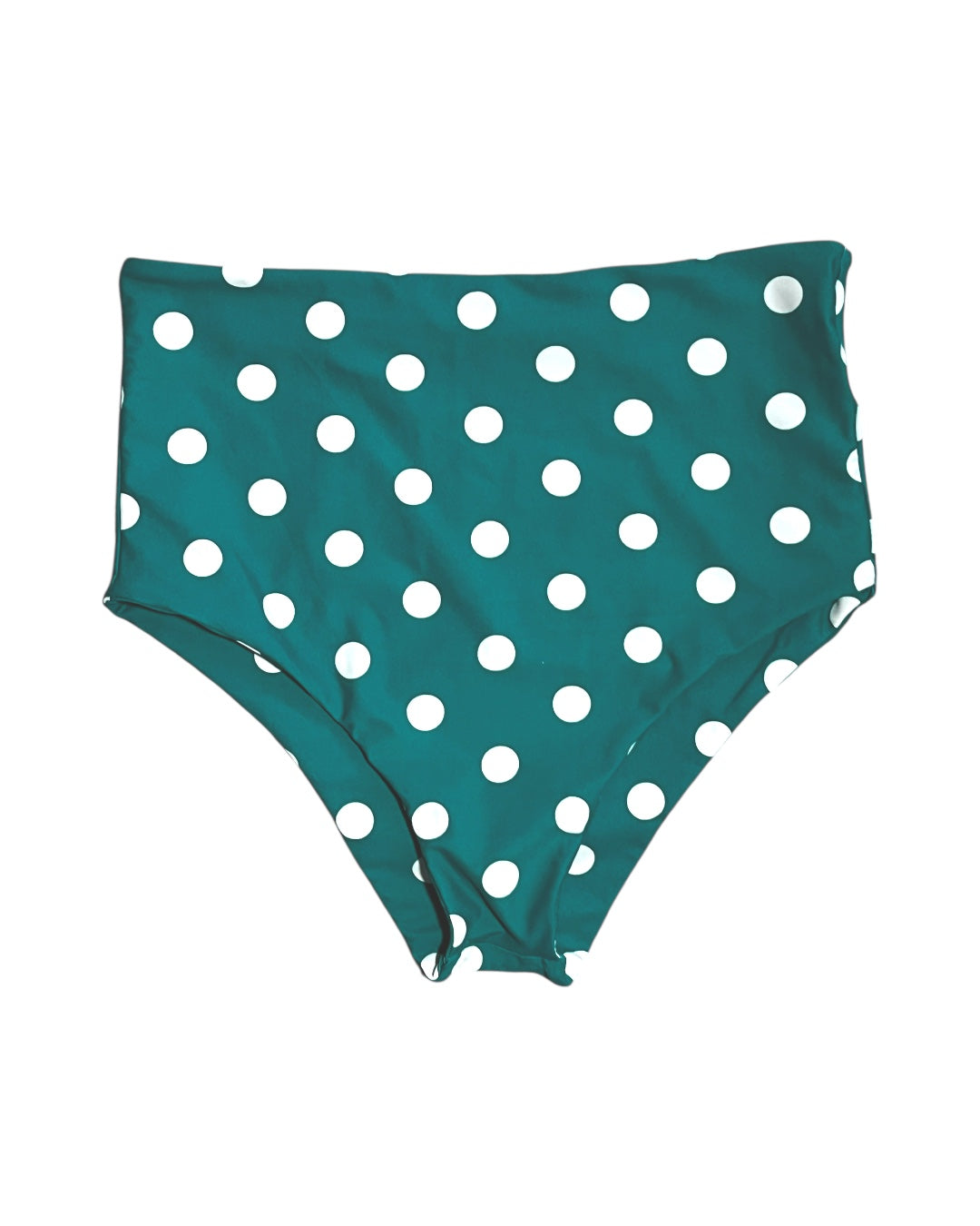 Calzón tiro alto regular bikini lunares verde
