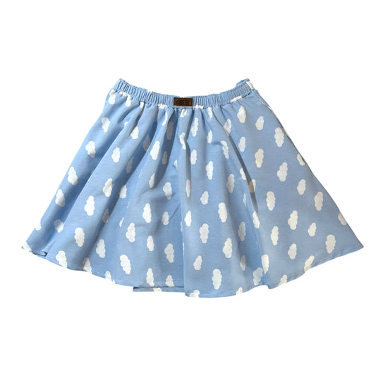 Mini falda Domi nubes celeste