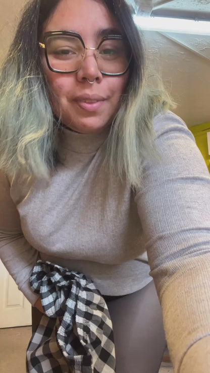 Panty térmica sin demarcación negro efecto piel beige unitalla de 42 a 52